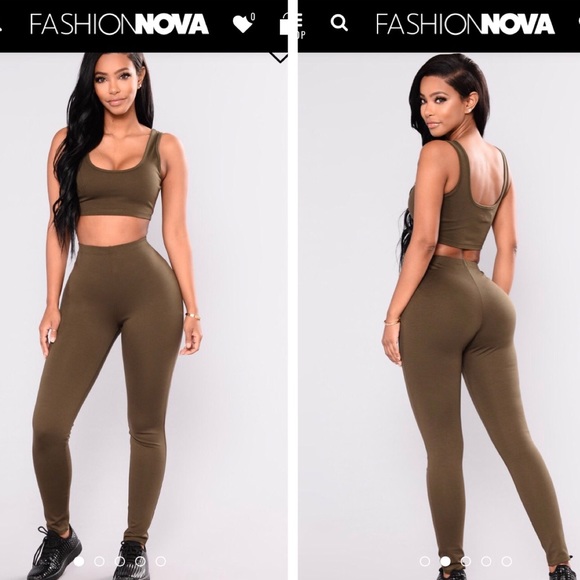 Fashion Nova Other - Olive Green Fashion Nova Set